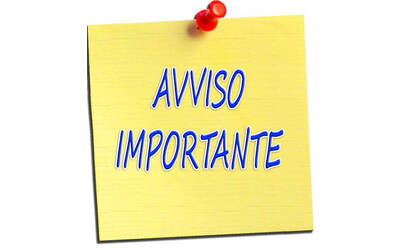 Immagine: Avviso importante