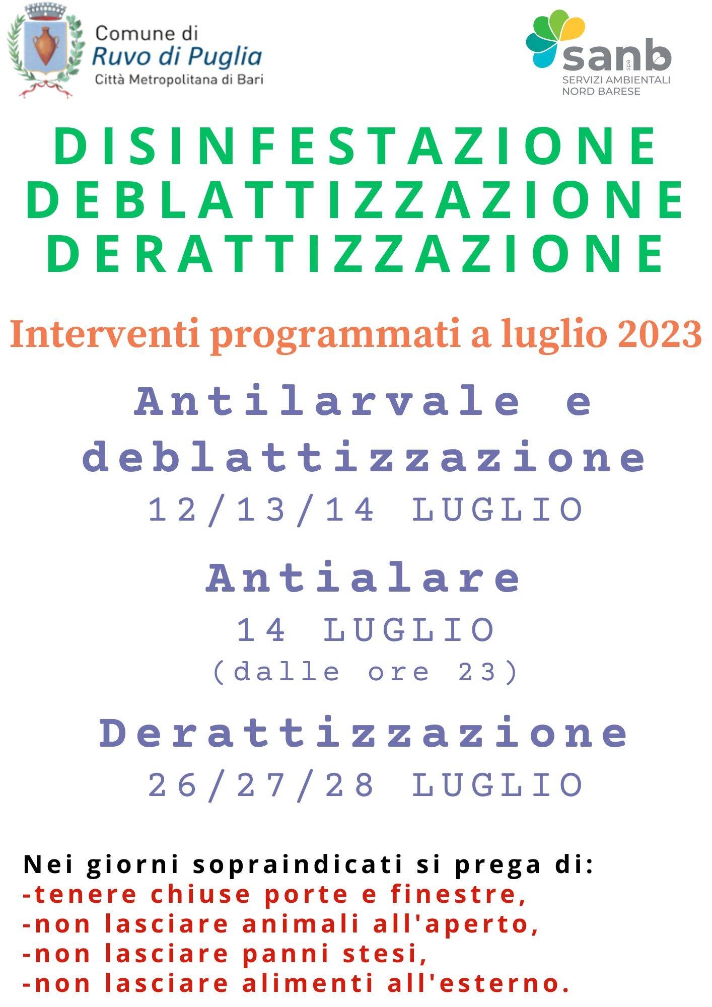 Immagine: Grafica disinfestazioni