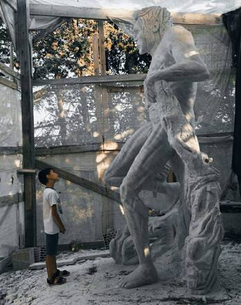 Sarà collocata in Piazza Dante la grande statua del gigante Talos 