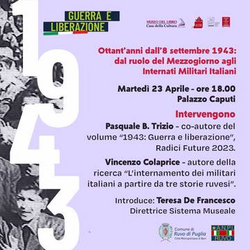 Martedì 23 aprile presentazione del libro “1943 guerra e liberazione” 
