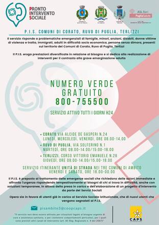 Nasce il servizio di Pronto Intervento Sociale: un aiuto immediato e concreto per chi è in difficoltà