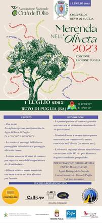 Sabato 1 luglio “Merenda nell’oliveta” passeggiata serale tra gli ultivi tra letture e cultura del paesaggio