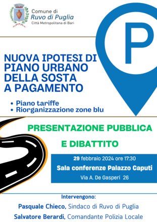 Nuova ipotesi di Piano Urbano della Sosta, giovedì 29 febbraio presentazione e dibattito