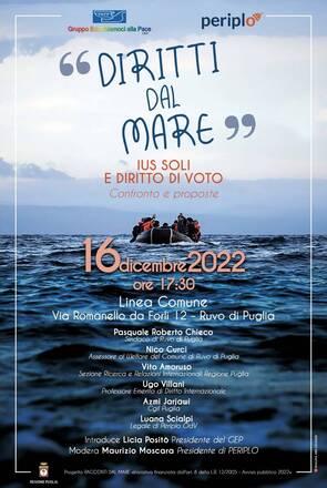  “Diritti dal mare” ius soli e diritto di voto Venerdì 16 incontro pubblico al centro Linea Comune 