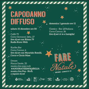 Torna a Ruvo il capodanno diffuso: nella notte di capodanno concerti e dj- set nei locali cittadini